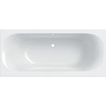 Bañera rectangular Geberit Soana, diseño esbelto, doble, con patas: 180x80cm, Capacidad total=212l
